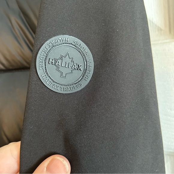 Halifax Traders Women's Black Down Putter Coat with nylon sleeves size Large - Picture 4 of 9